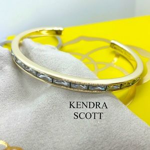 Kendra Scott Jack Cuff in Gold with White Crystals